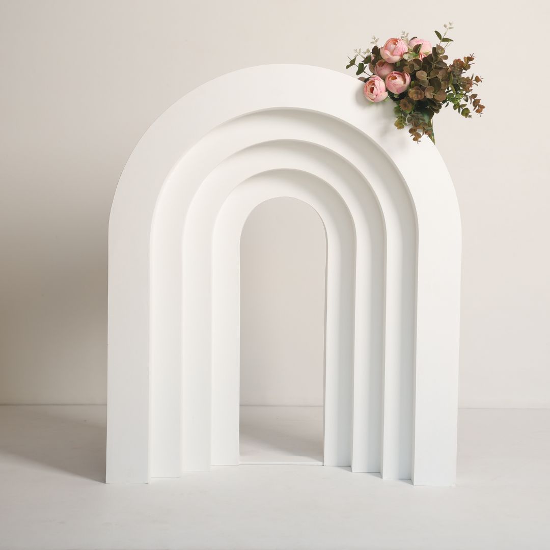 Elegant arch wall prop for maternity and newborn photoshoots - timeless and stylish backdrop.