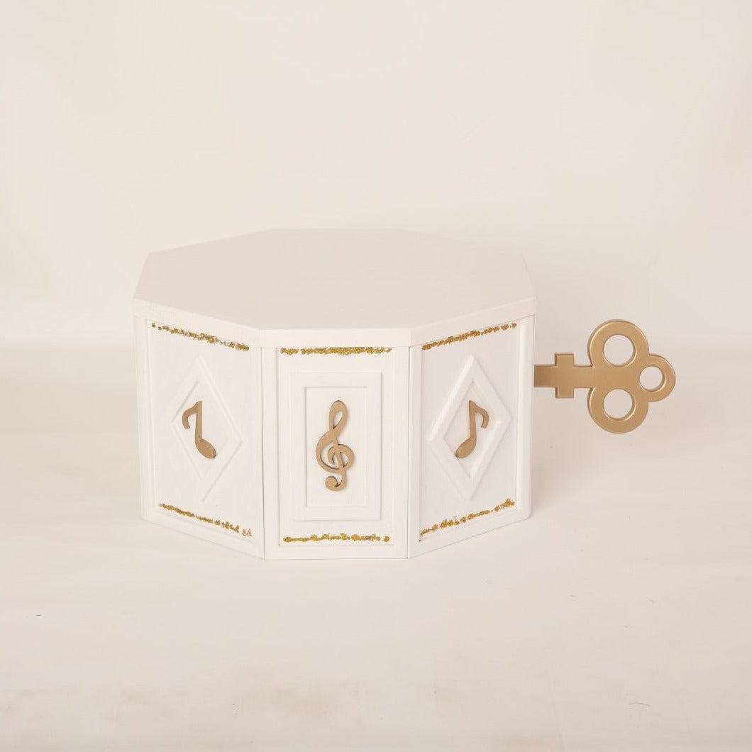 This is a musical box baby prop for baby photoshoot.