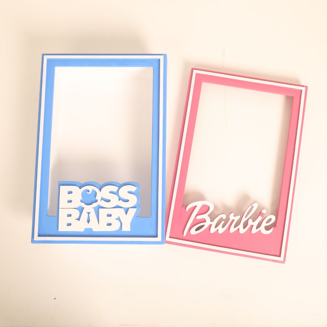 Unique Boss Baby photoshoot prop for creating adorable and professional baby photography setups. Stylish Barbie box baby photoshoot prop, designed for newborns and toddlers, perfect for a playful and glamorous theme.