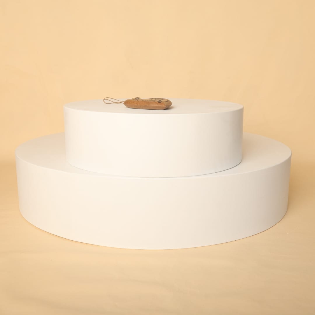 Posing Round Box Set for Maternity Photoshoot – 2 Pc Maternity Prop, Includes 90 cm and 50 cm Round Boxes, Perfect for Creative Posing and Studio Photography.