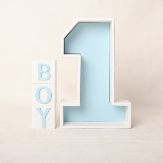 This is a baby photoshoot prop number 1 for pre birthday photoshoot.