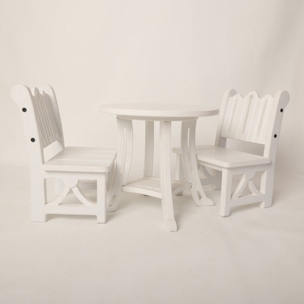 Picnic party table and chair prop for toddlers, perfect for tea party and outdoor photoshoot themes.