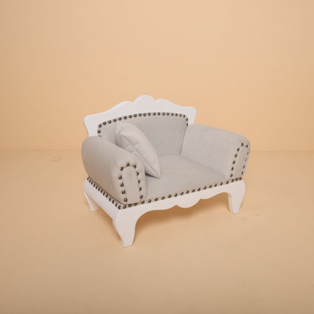 Royal sofa baby prop for newborn, sitter, and toddler photography – elegant and sturdy prop for professional milestone and themed photoshoots.