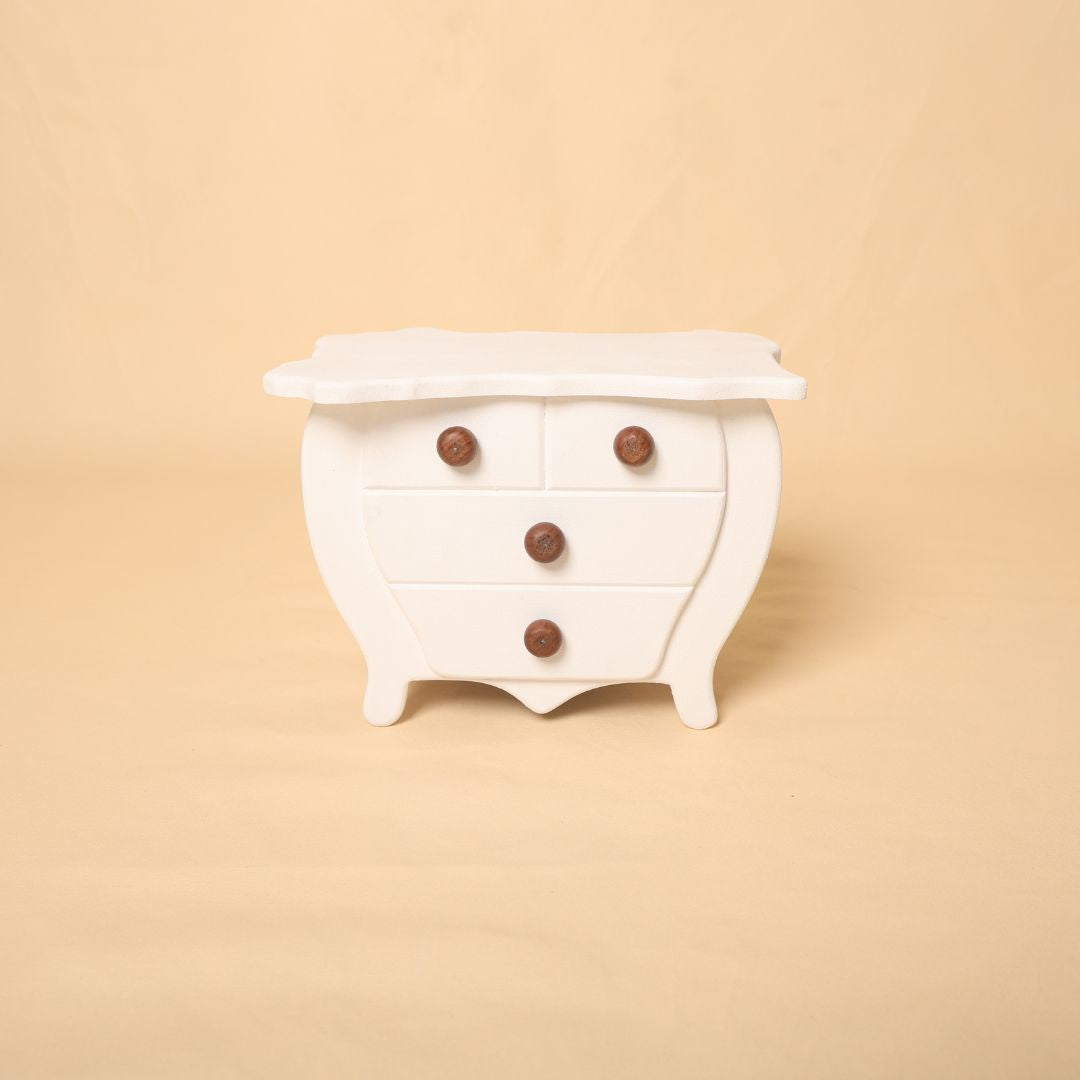 Wooden side table baby prop for baby photoshoot setups, available at prop shop for professional photographers
