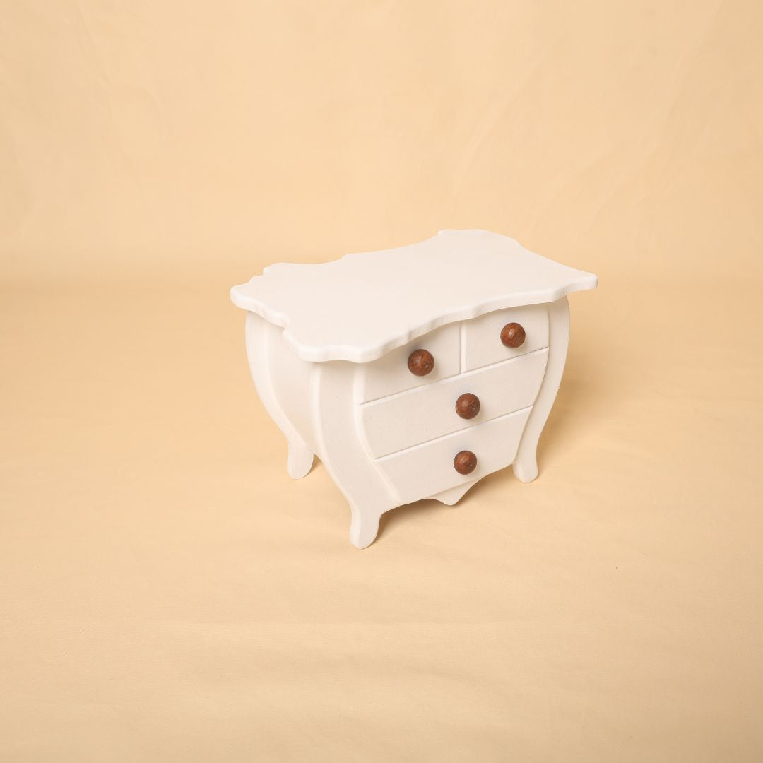 Wooden side table baby prop for baby photoshoot setups, available at prop shop for professional photographers