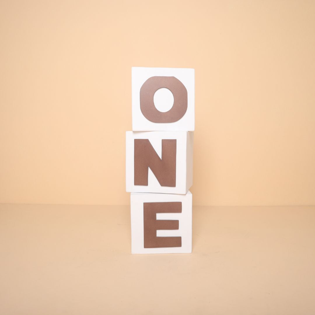 Wooden baby photo prop box for milestone one and two photoshoots