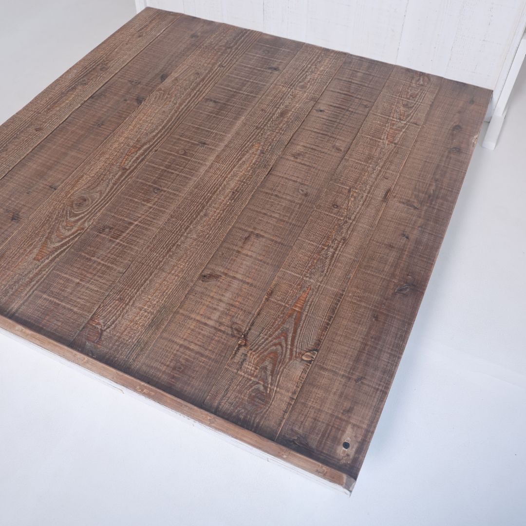 Rustic wooden planks floor and background setup for baby photoshoot studio – premium quality prop