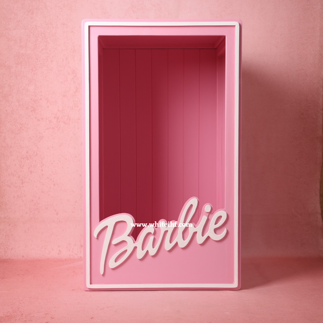 Barbie box baby photoshoot prop for toddlers, designed to create glamorous and playful doll-themed photography setups.