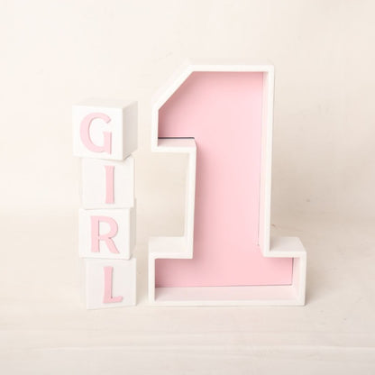 This is a baby photoshoot prop number 1 for pre birthday photoshoot.