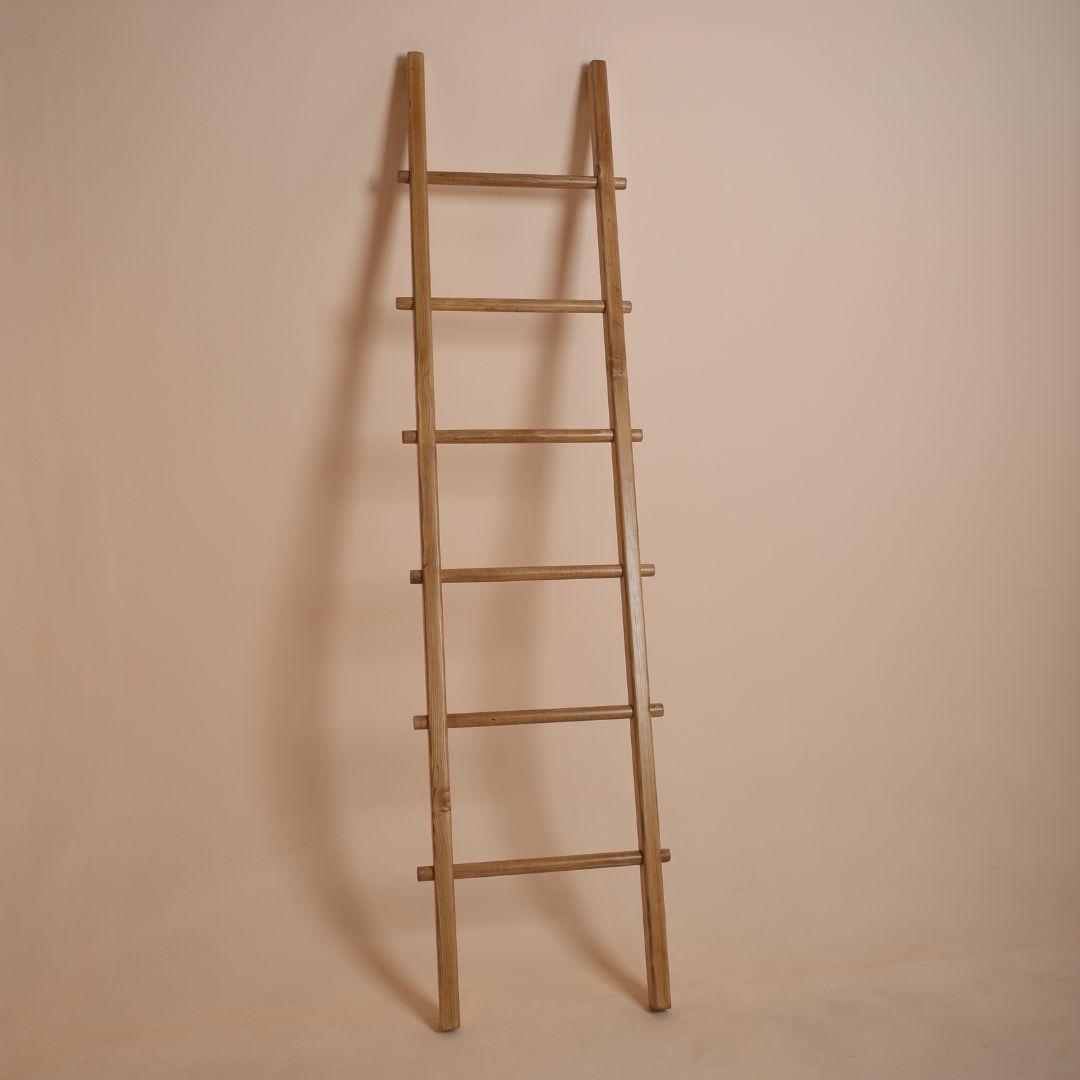 6 ft wooden ladder decor prop for photography studio