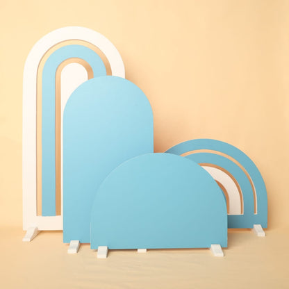 Rainbow Arch & Arch Panel Baby Photoshoot Prop Set – Includes 2 Rainbow Arch Panels and 2 Arch Panels, perfect for newborn and toddler photography backdrops. Stylish and versatile props for professional baby photoshoots.