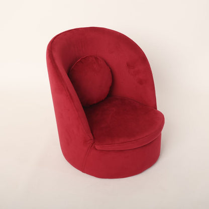 A neutral-toned posing sofa designed for newborns and sitters, featuring soft, cushioned upholstery. The sofa has a low, rounded backrest and armrests, providing comfort and support for babies during photoshoots. Set against a simple background, perfect for showcasing its elegant design and versatile use in photography.