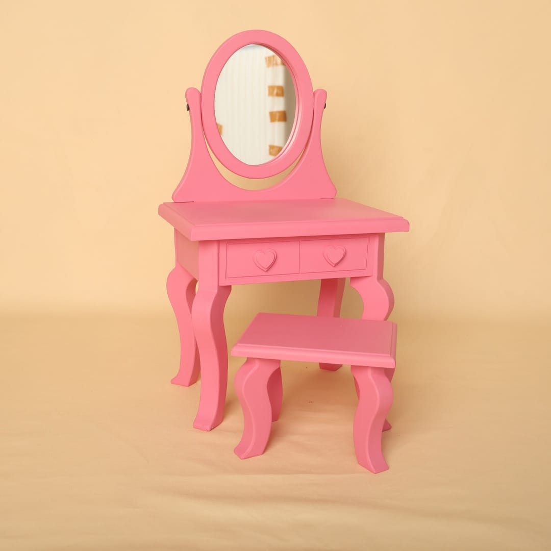 Baby dressing table photoshoot prop – perfect for newborn and toddler photography. A charming mini dressing table prop for professional baby photographers.