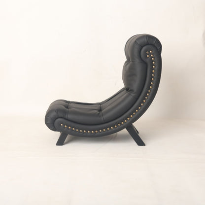 Crescent moon-shaped baby photography prop with a soft cushioned seat, designed in a light pastel color. Ideal for baby photoshoots, the prop is styled to create a dreamy, celestial-themed setting.