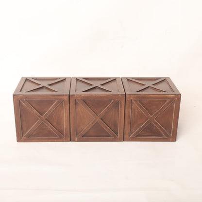 "One" & "Two" Milestone Boxes Baby Photoshoot Prop: A set of elegant "One" & "Two" milestone boxes, beautifully designed for baby photoshoots, displayed in a birthday-themed setup, adding charm and style to the scene.