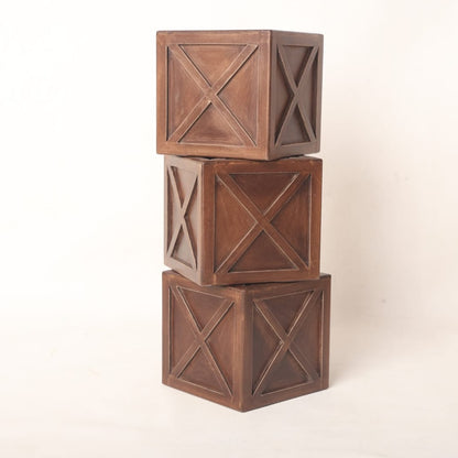 "One" & "Two" Milestone Boxes Baby Photoshoot Prop: A set of elegant "One" & "Two" milestone boxes, beautifully designed for baby photoshoots, displayed in a birthday-themed setup, adding charm and style to the scene.