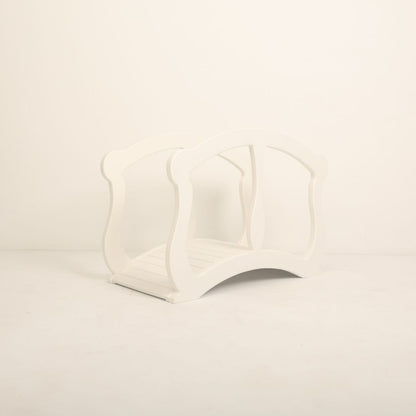 Wooden bridge baby prop designed for baby photoshoots, ideal for creating charming and whimsical bridge-themed setups.