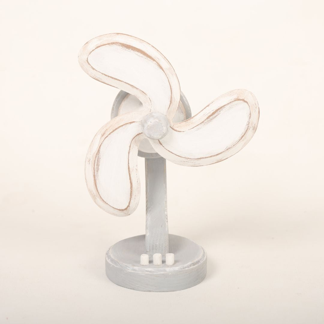 Vintage-inspired fan baby prop styled for a cozy baby photoshoot setup, featuring soft edges and charming details