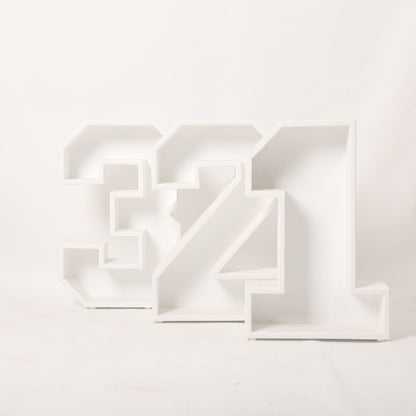 Set of three milestone props with numbers '1', '2', and '3', perfect for baby and toddler birthday photoshoots.