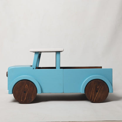 Blue Pickup Truck Baby Prop for Newborn & Toddler Photoshoots