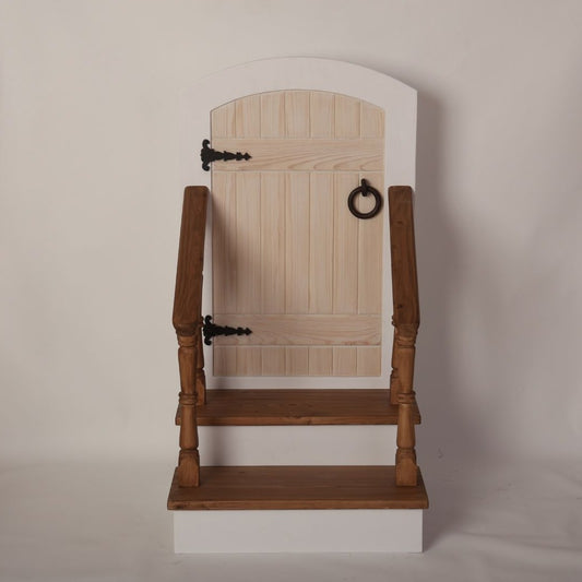 door with step stairs baby photoshoot prop