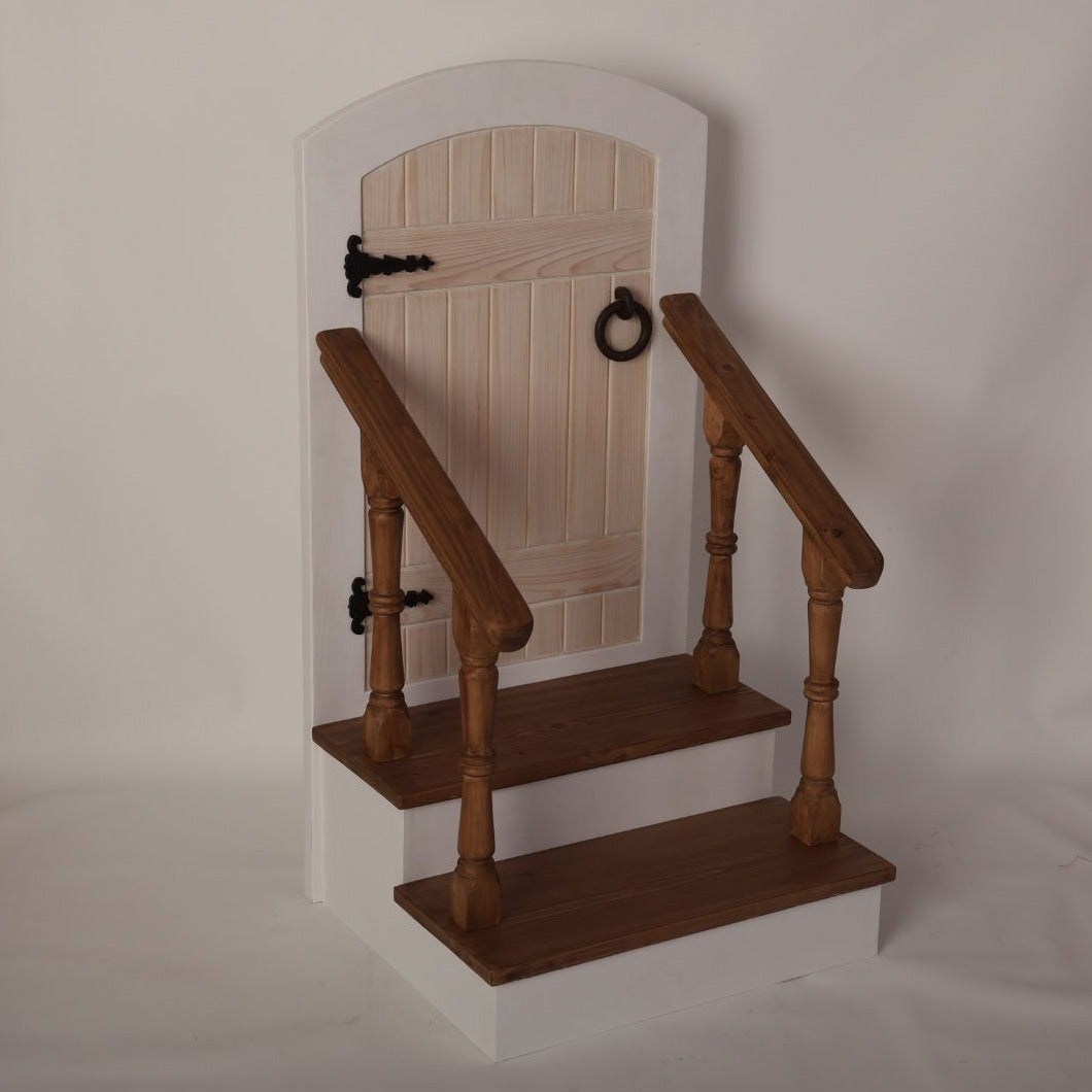 door with step stairs baby photoshoot prop