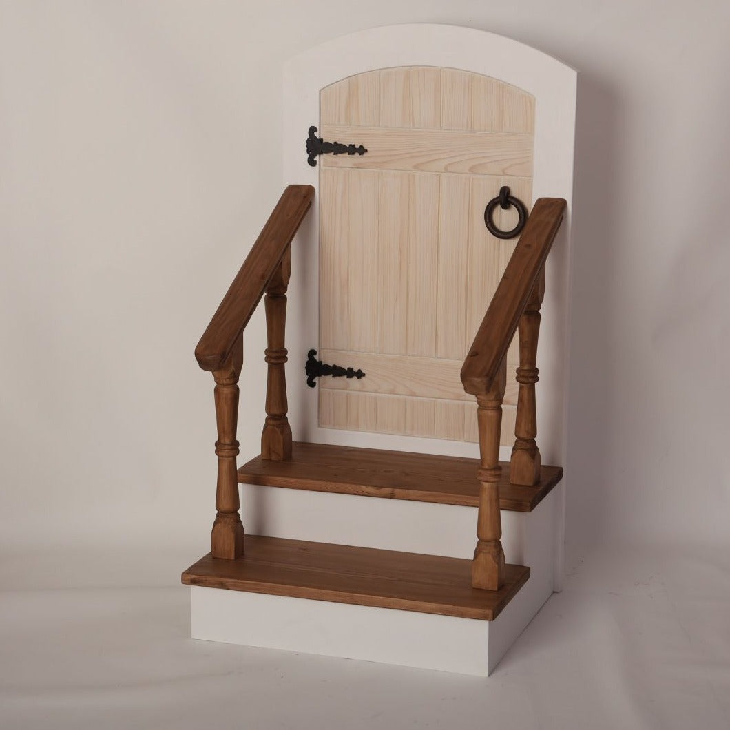 door with step stairs baby photoshoot prop