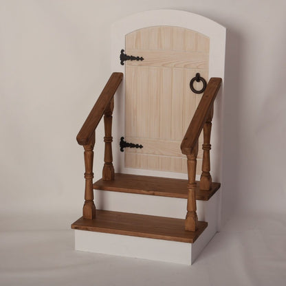 door with step stairs baby photoshoot prop