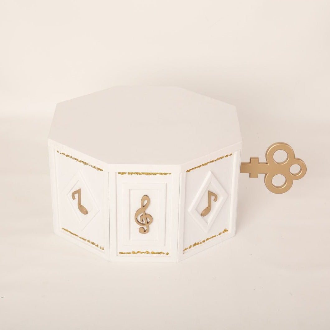 This is a musical box baby prop for baby photoshoot.