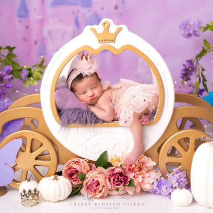 Baby Photoshoot Prop Princess Carriage | Newborn Baby Prop