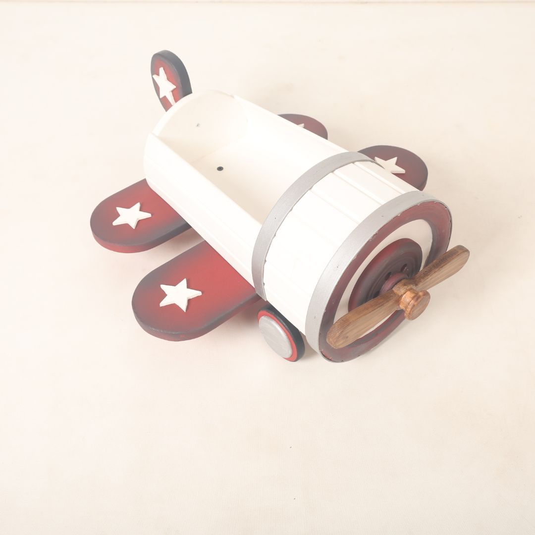 Aeroplane baby photoshoot prop for aviation-themed newborn photography, featuring a playful design ideal for creative baby photoshoots.