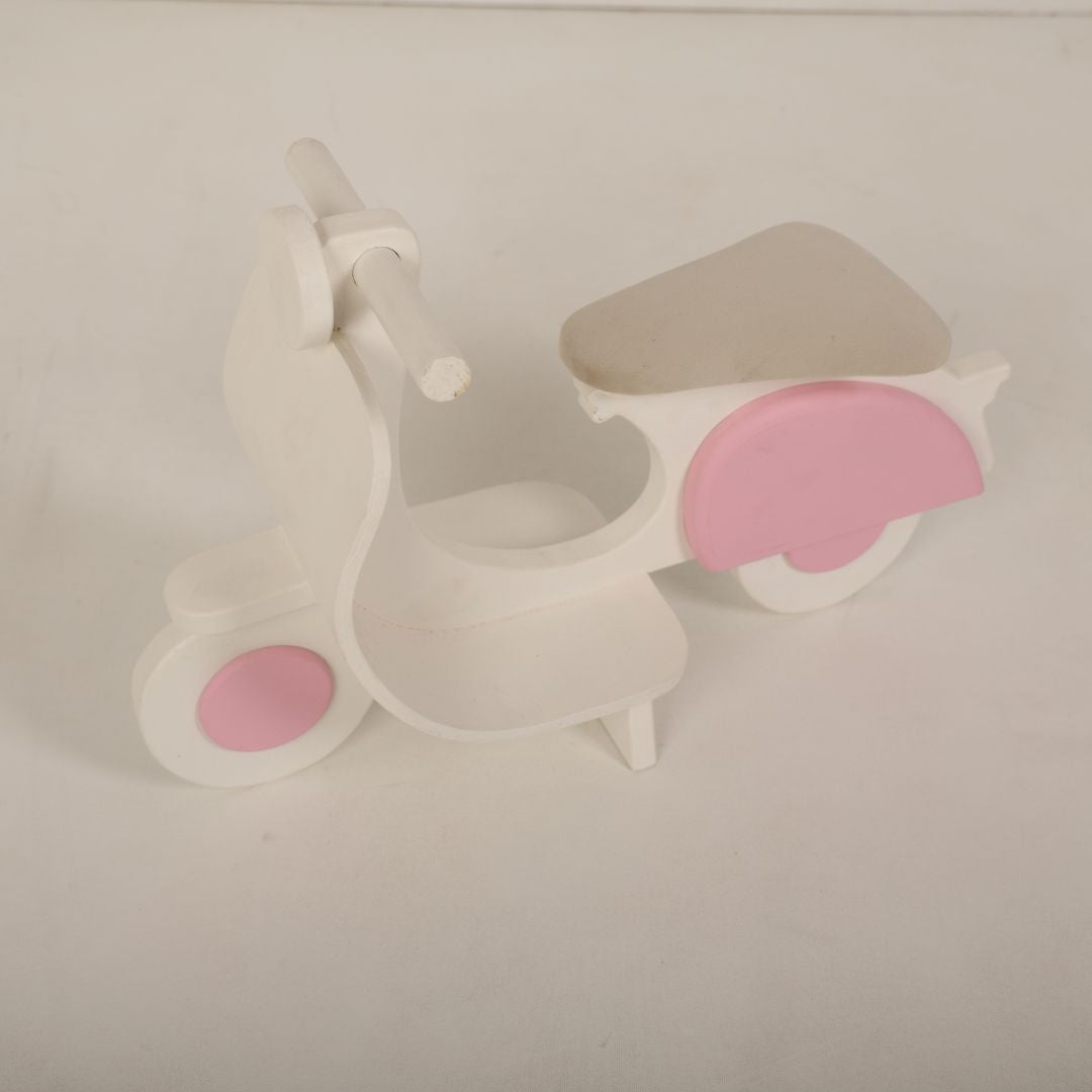 Adorable scooter baby photoshoot prop in vibrant colors, perfect for newborn and toddler photography setups.