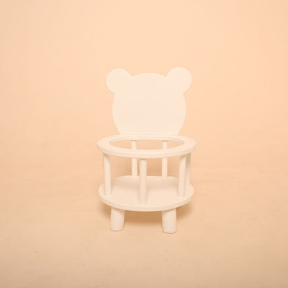 Bear crib baby prop for newborn and sitter photoshoots, cute wooden photography prop for baby photographers