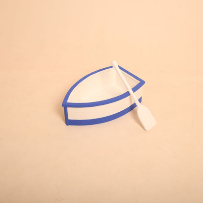 Handcrafted wooden boat photography prop for baby portrait sessions