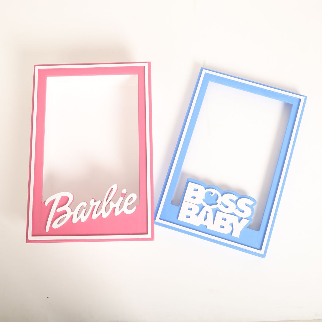Unique Boss Baby photoshoot prop for creating adorable and professional baby photography setups. Stylish Barbie box baby photoshoot prop, designed for newborns and toddlers, perfect for a playful and glamorous theme.