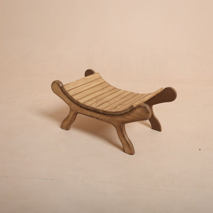 Brown bench baby photoshoot prop for professional photographers