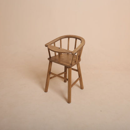 Rustic brown high chair prop for baby photoshoot photography