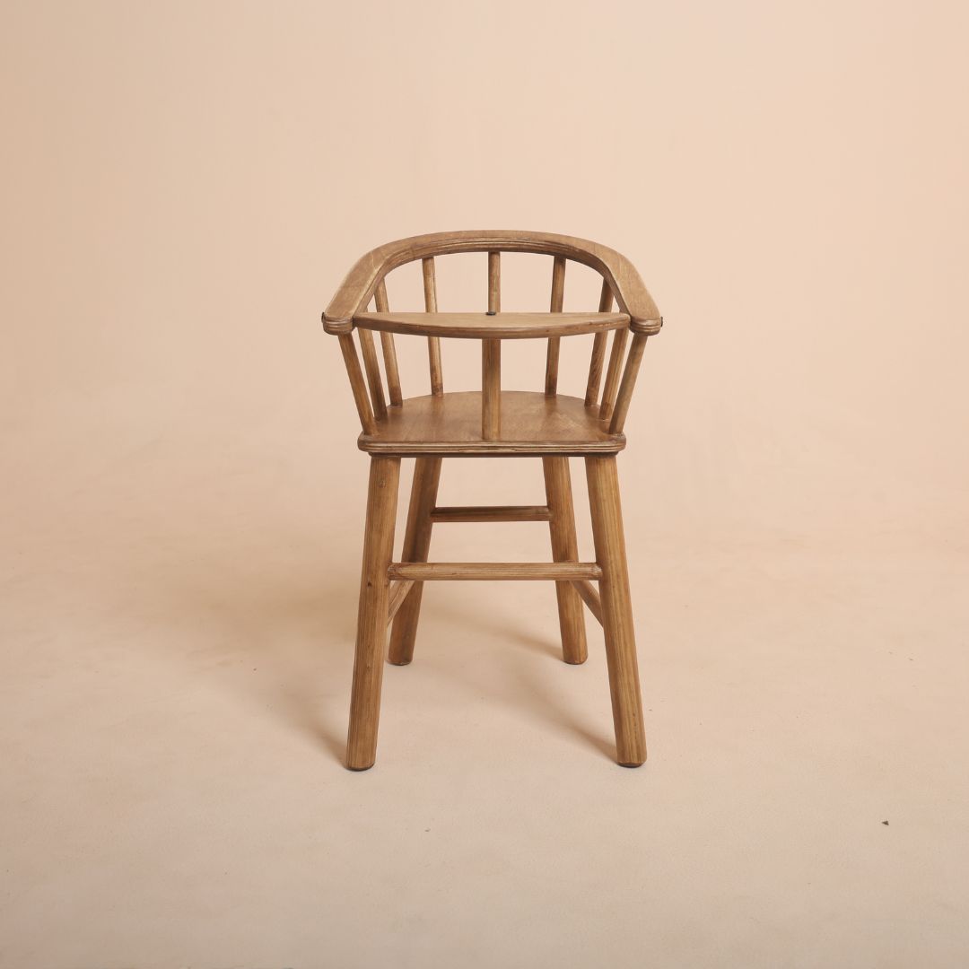 Brown high chair baby photoshoot prop for professional photographers