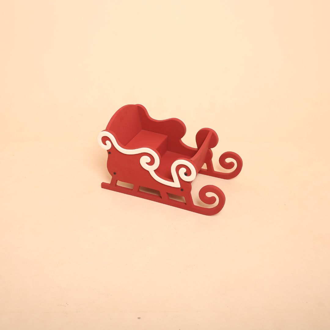 Christmas sledge baby photoshoot prop for newborn and sitter photography