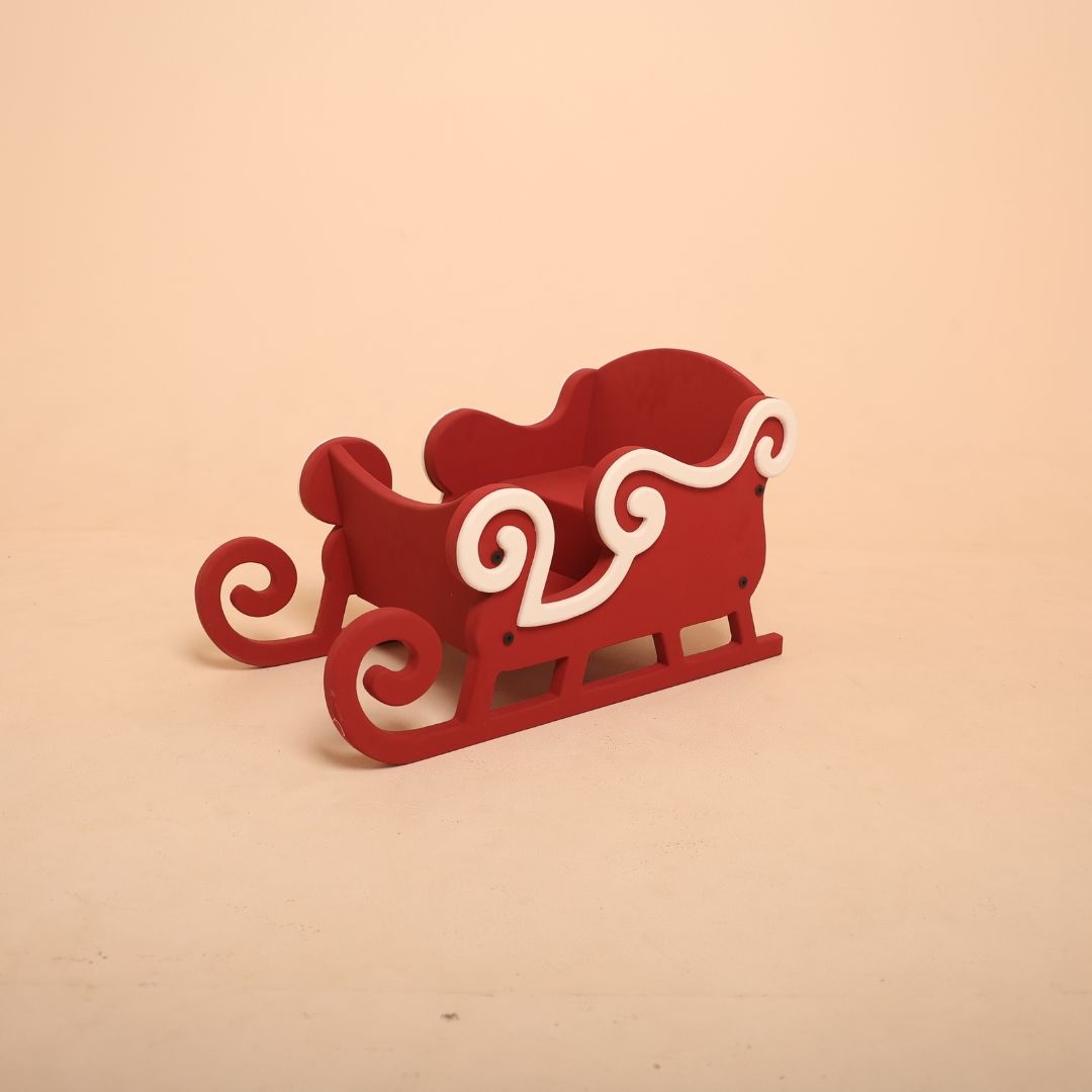 Christmas sledge baby photoshoot prop for newborn and sitter photography