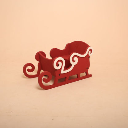 Christmas sledge baby photoshoot prop for newborn and sitter photography