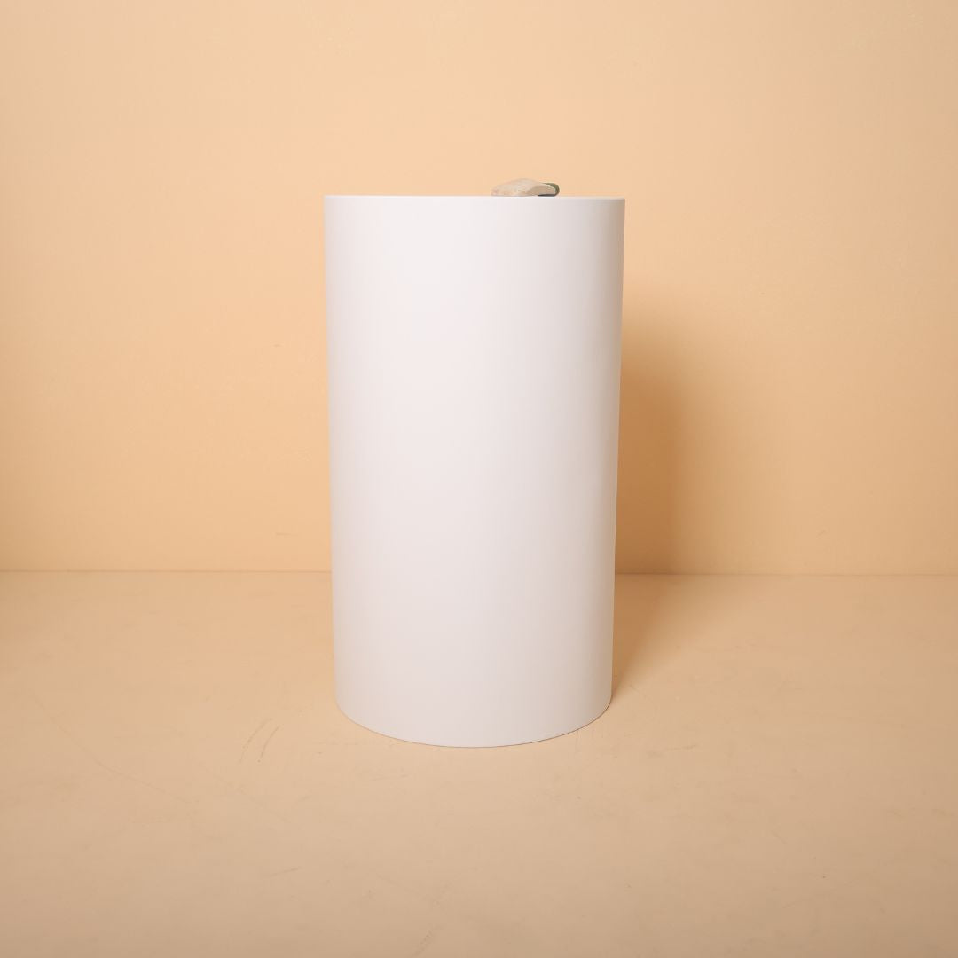 Cylinder shape posing prop for maternity and fashion photoshoots, modern studio accessory