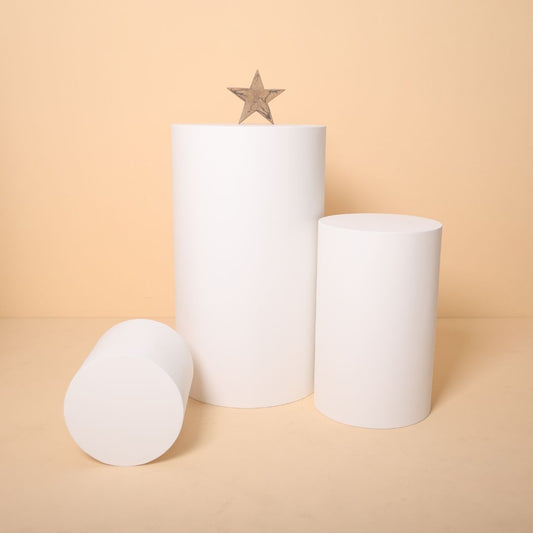 Cylinder posing block prop for maternity and fashion photoshoots, available in three sizes