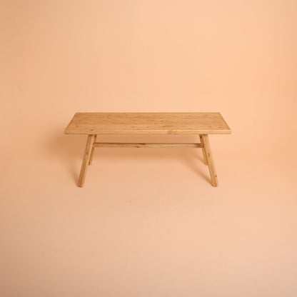 Dark wood luxury bench prop ideal for high-end Christmas shoots, fashion photography, maternity portraits, and family photoshoots.