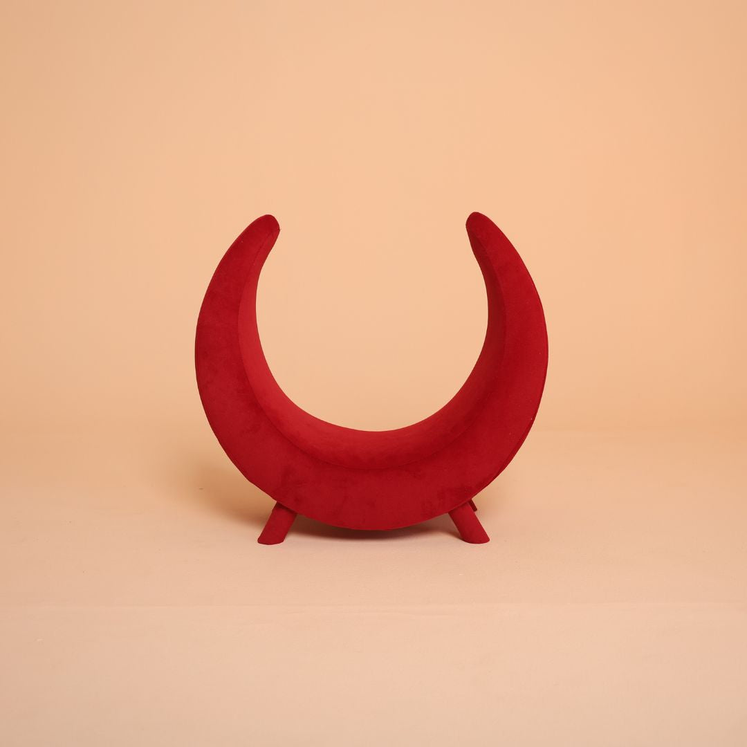 Newborn and toddler moon sofa for professional baby photoshoot