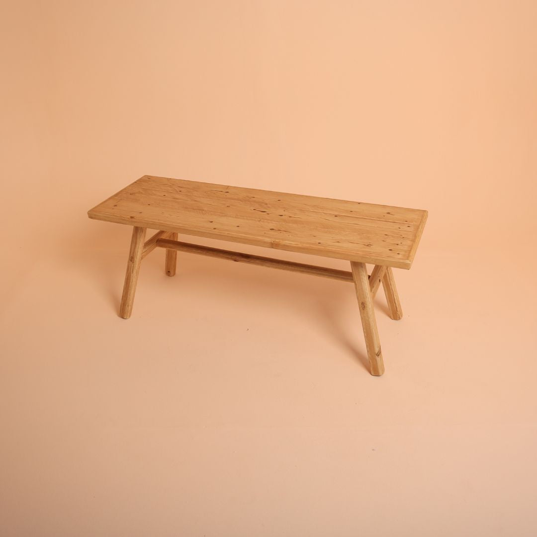 Modern minimal bench prop perfect for maternity sessions, family shoots, Christmas themes, and fashion photography.