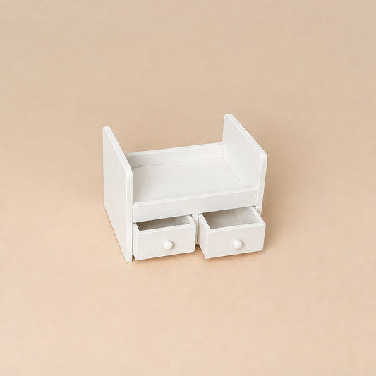 Newborn baby photoshoot bed with drawers wooden photography prop