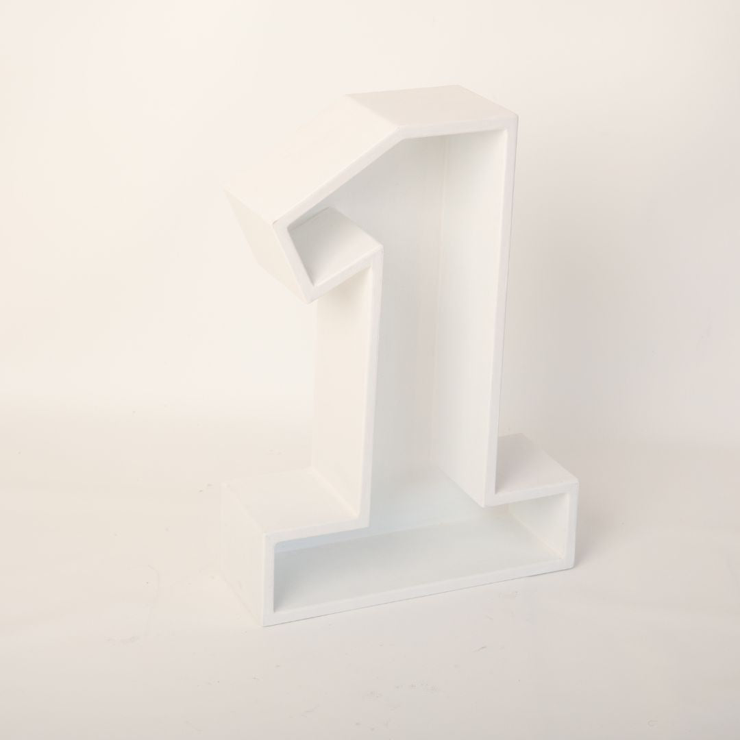 Adorable and sturdy Number 1 Prop designed for first birthday photoshoots, ideal for creating memorable milestone images.