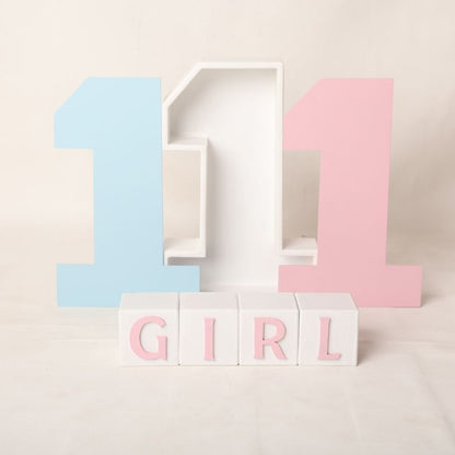 This is a baby photoshoot prop for cake smash theme number 1