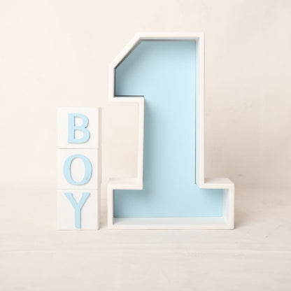 This is a baby photoshoot prop number 1 for pre birthday photoshoot.